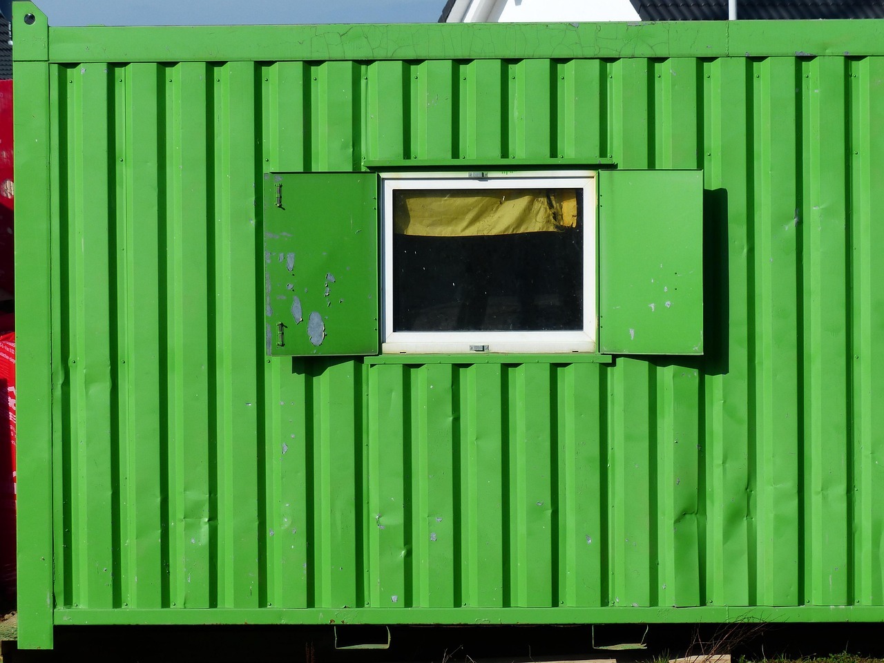 construction containers, construction site containers, container, quick container of construction of, habitable containers, mobile raumzelle, mobile, room modules, apartment, green, pretty, window, shutter, site container