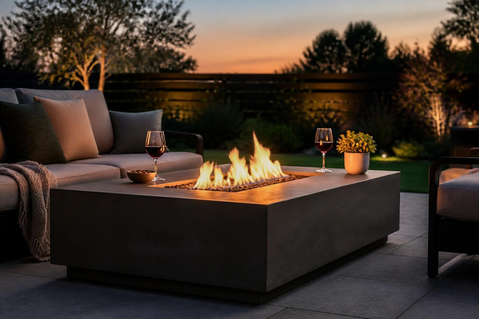 Gas-Feuertische für Terrasse und Garten